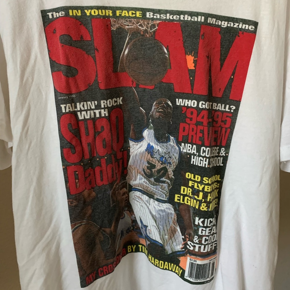 Mitchell & Ness Mens Shaq SLAM Magazine T-Shirt Mens - Size L